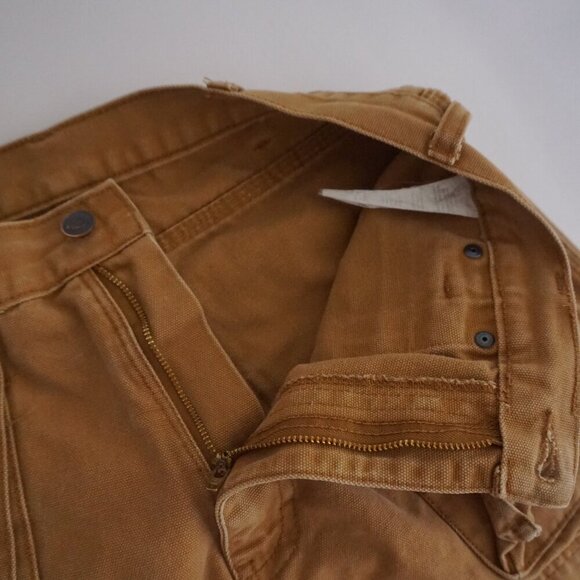 Dickies Tan Heavyweight Cotton Double Knee Carpenter Dungaree Pants 32X30 - Picture 12 of 16